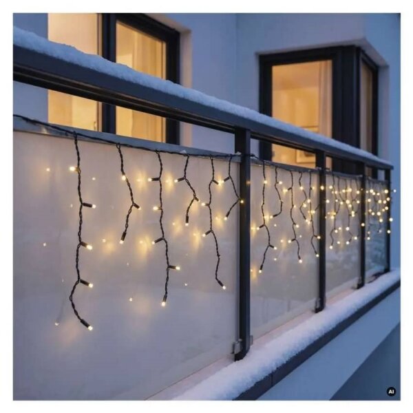 Catena LED da esterno 50xLED/3x0,4m IP44 bianco caldo