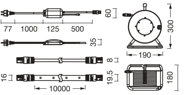 Osram - Striscia LED RGB dimmerabile per esterni FLEX 10m LED/70W/230V IP65 + telecomando