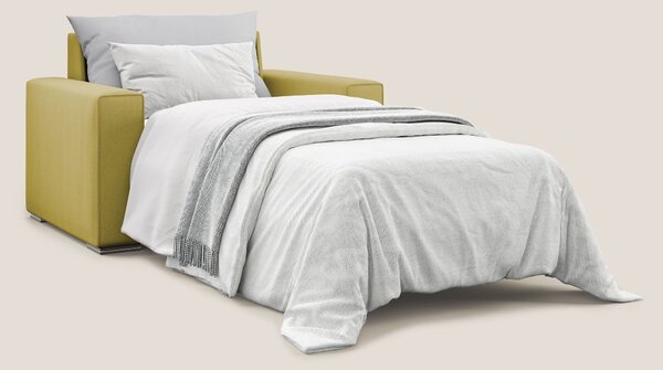 Dream poltrona letto in tessuto smacchiabile T05 giallo