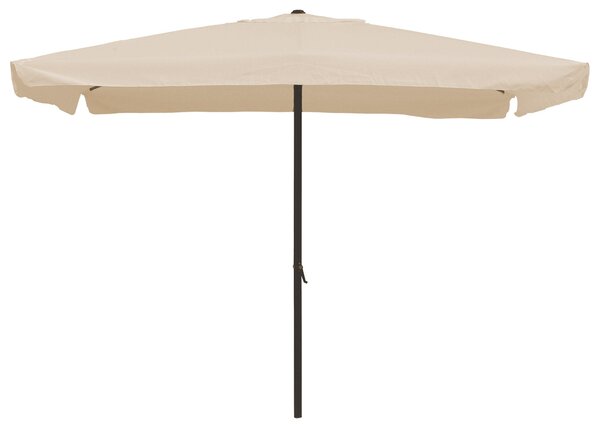 Ombrellone Rettangolare da Giardino 2x3 m Palo Ø48 mm Struttura in Acciaio Esterno Écru
