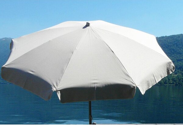 Ombrellone da Giardino Ø2 m Palo Ø33 mm in Acciaio Maffei Venezia Duplex Ecru/Tortora