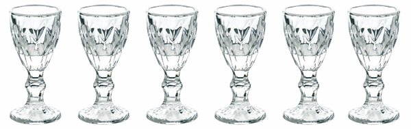 Set 6 Bicchierini per Liquore Ø5x10,5 cm in Vetro VdE Tivoli 1996 Prisma