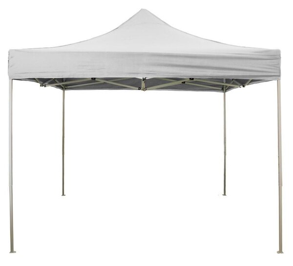 Gazebo Richiudibile Pieghevole 3x4,5m in Acciaio e PVC Impermeabile Bianco
