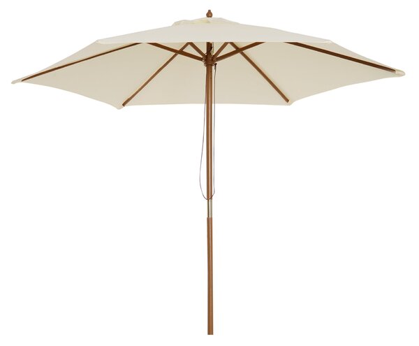 Ombrellone da Giardino 2.5x2.5 m Palo Ø38 mm in Legno Crema