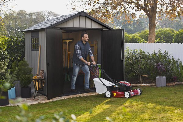 Casetta da Giardino Porta Attrezzi 229x223,5x242 cmin Duotech Keter Oakland 757 Grigia