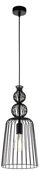 Sospensione Industrial Carterham Metallo Nero 1 Luce E27