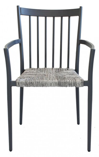 Sedia Martinica Impilabile 55x57x86 h cm in Alluminio Antracite