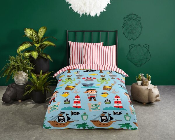 Set copripiumino e federa da bambini in cotone per letto singolo 140x200 cm Caribbean – Good Morning