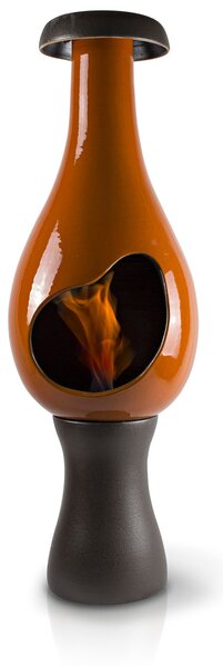 Camino a Bioetanolo da Pavimento in Ceramica 35x95 cm Fagiolo Alto Arancio