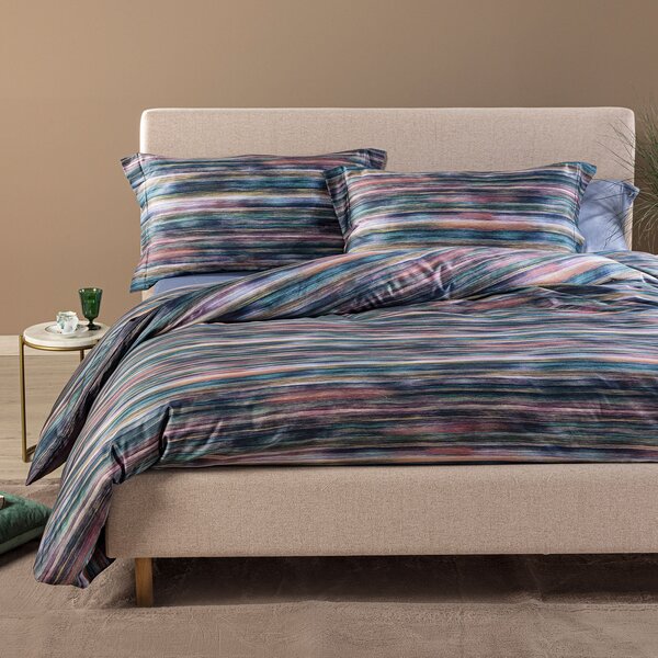Completo Copripiumino MATRIMONIALE Nike' UNICA Raso Di Cotone Caleffi