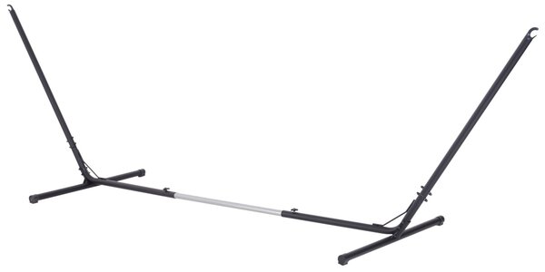 Supporto Struttura Portante per Amaca Regolabile Max 150 Kg Nero 308-380x108x120 cm