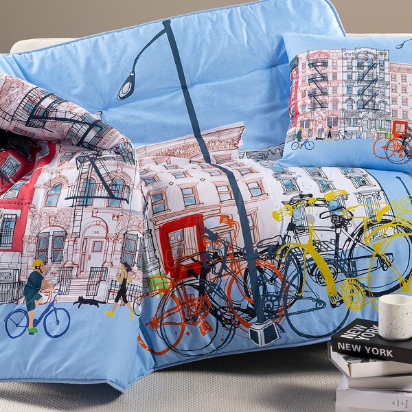 Plaid Scaldotto 130X170 NY East Village UNICA Cotone Pettinato Caleffi