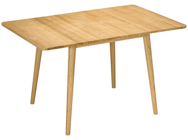 Tavolo Allungabile per 4-6 Persone 80x65/130x76 cm in Legno di Quercia