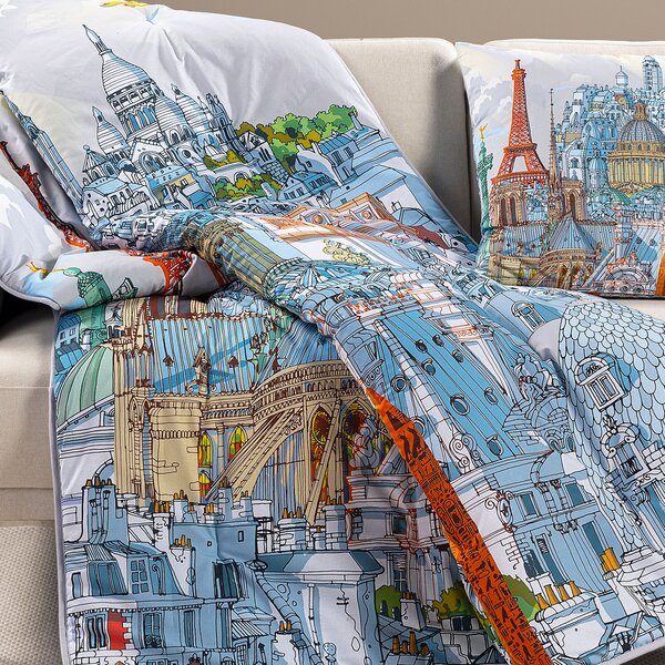 Plaid Scaldotto 130X170 Paris UNICA Cotone Pettinato Caleffi