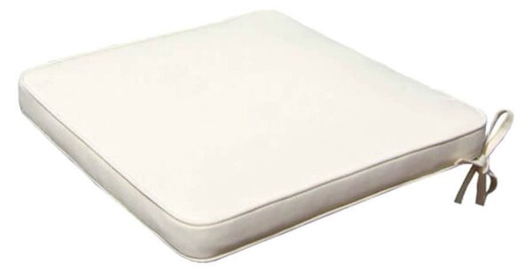 Cuscino Real Seduta 39x39x4 cm in Poliestere Ecrù