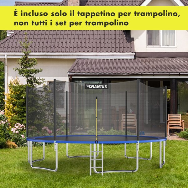 Costway Tappetino per saltare sostitutivo 323cm con 72 ganci metallici, Tappetino per trampolino in PP ad alta elasticità