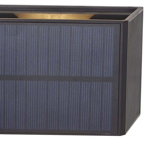 Lampada da parete per esterni Nera con LED 2 luci IP65 Solare - Christof
