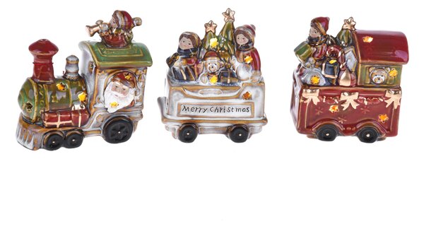 Treno di Natale Lunghezza 32 cm osso