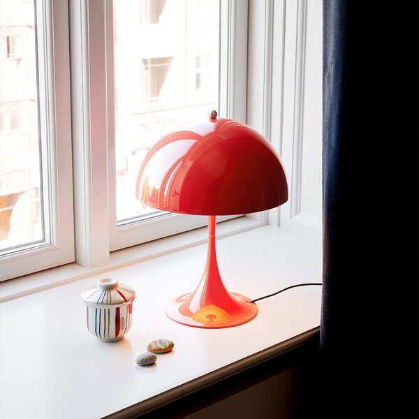 Lampade da tavolo Louis Poulsen, Panthella Mini, dimmerabile, Rosso, Soggiorno, Metallo, Design