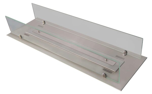 Camino a Bioetanolo da Incasso 100x32 cm Insert 1000 in Acciaio Inox