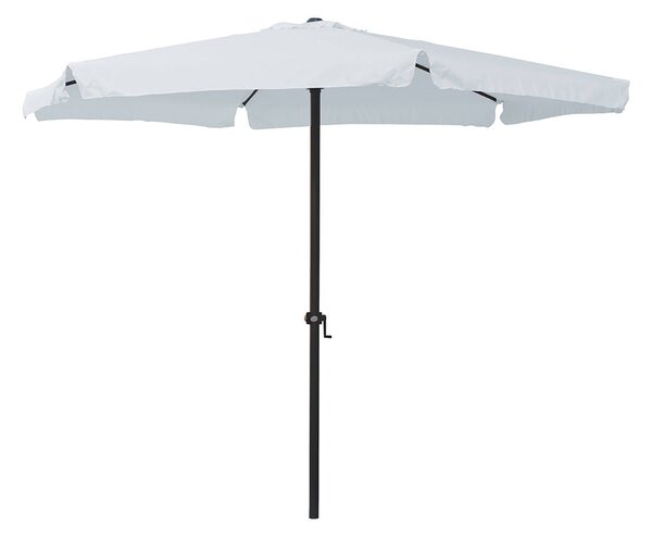 Ombrellone Rotondo da Giardino Ø 3 m Palo Ø48 mm Struttura in Acciaio Esterno Bianco