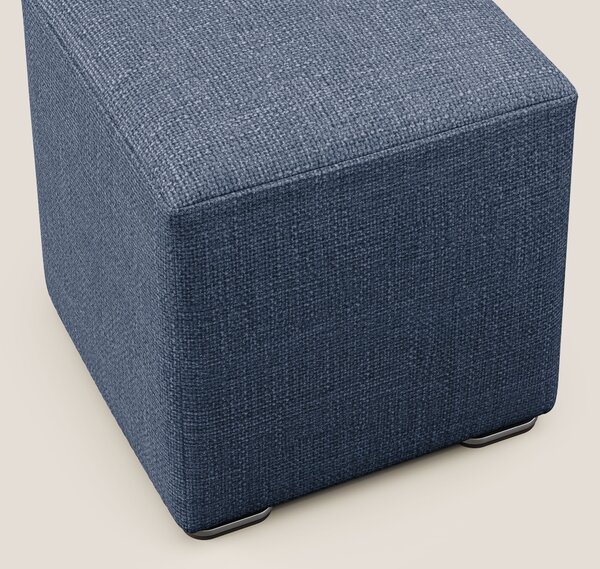 Cube pouf in morbido tessuto impermeabile ad intreccio melangiato T06