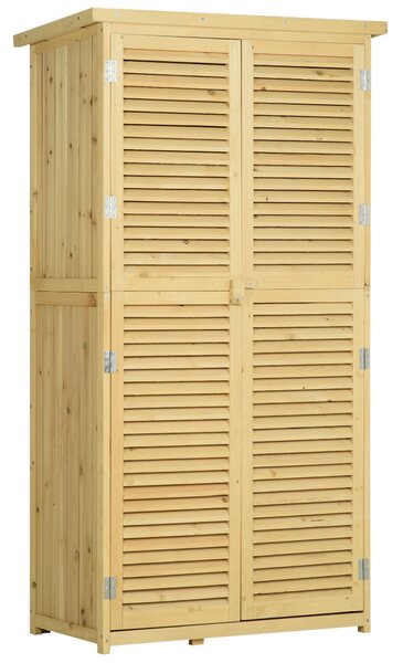 Armadio Mobile Portaoggetti da Giardino 87x46,5x160 cm in Legno