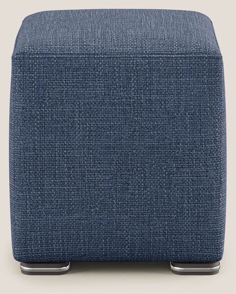 Cube pouf in morbido tessuto impermeabile ad intreccio melangiato T06