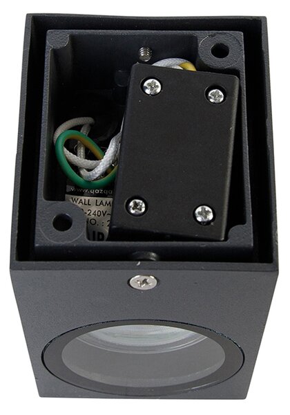 Lampada da parete moderna grigio scuro IP44 - Baleno