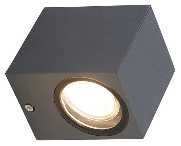 Lampada da parete moderna grigio scuro IP44 - Baleno