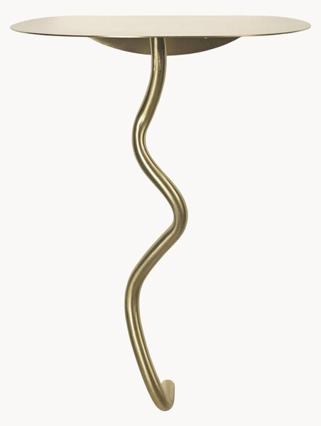 Tavolino da parete in ottone Curvature