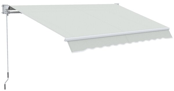 Tenda da Sole Avvolgibile a Parete 200x250 cm in Alluminio e Poliestere Crema