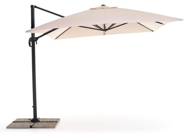 Ombrellone da Giardino Decentrato 3x4m in Alluminio e Poliestere Verso Ecrù