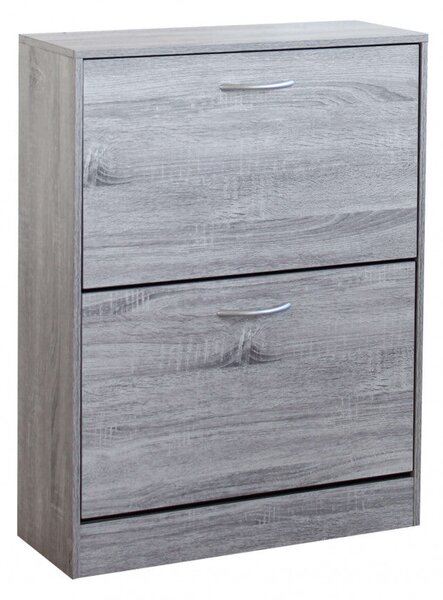Scarpiera Sally 60x24x80 h cm in Legno Grigio Chiaro