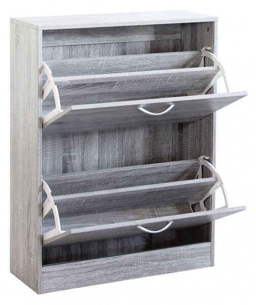 Scarpiera Sally 60x24x80 h cm in Legno Grigio Chiaro