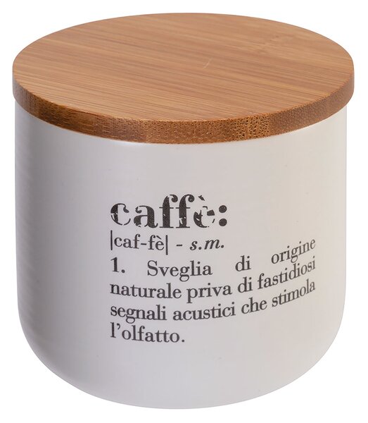 Barattolo Caffè Double Face 500 ml in New Bone China VdE Tivoli 1996 Bianco