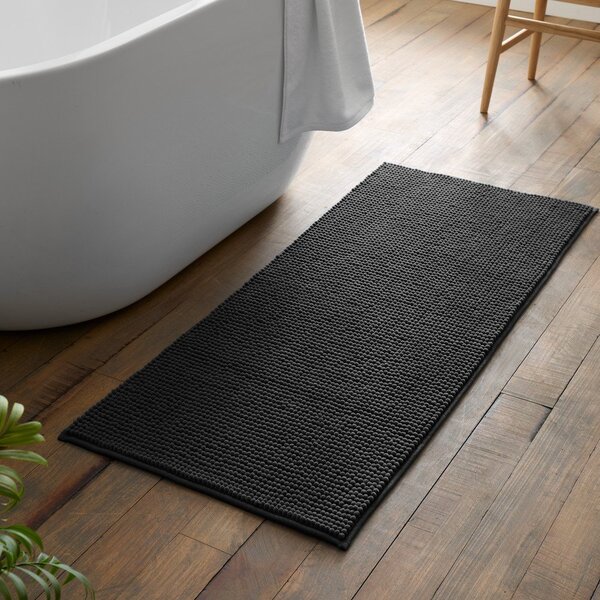 Tappetino per il bagno grigio scuro 50x120 cm Bobble – Catherine Lansfield