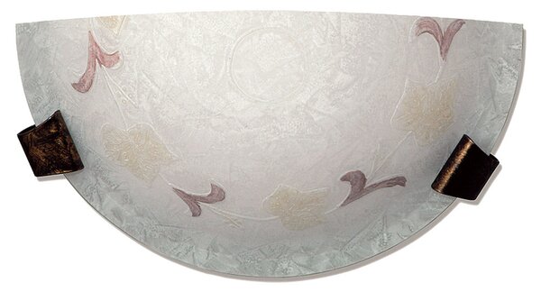 Applique 1xE27 Ganci Marrone Vetro Screpolato Ambra-Verde E-Energy Ambra