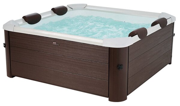 Vasca Idromassaggio da Esterno Spa Riscaldata 160x160x65 cm 6 Posti Wi-Fi Tribeca Smart