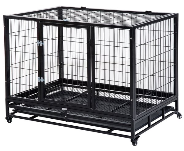 Box per Cani da Interno Esterno con Rotelle 92×62×75 cm