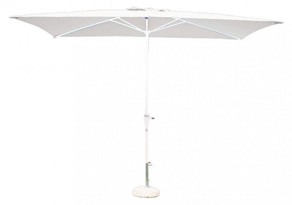 Ombrellone da Giardino 2x3 m Palo Ø48 mm Poly Eco in Acciaio Bianco