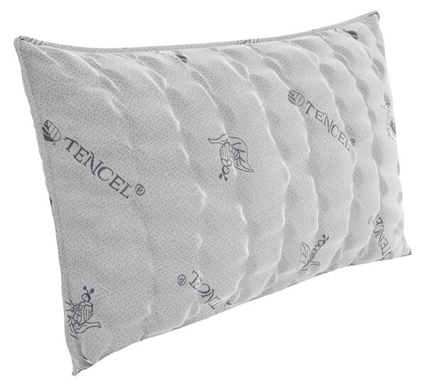 Guanciale 45x75 cm in Memory Foam Tencel Grigio Chiaro