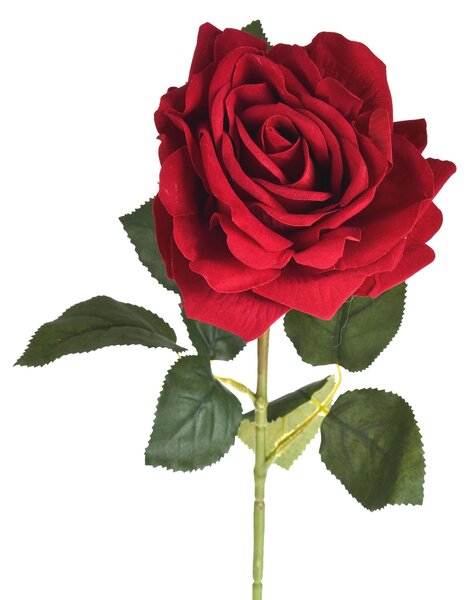 Set 8 Rose Artificiali in Velluto Altezza 75 cm Rosso