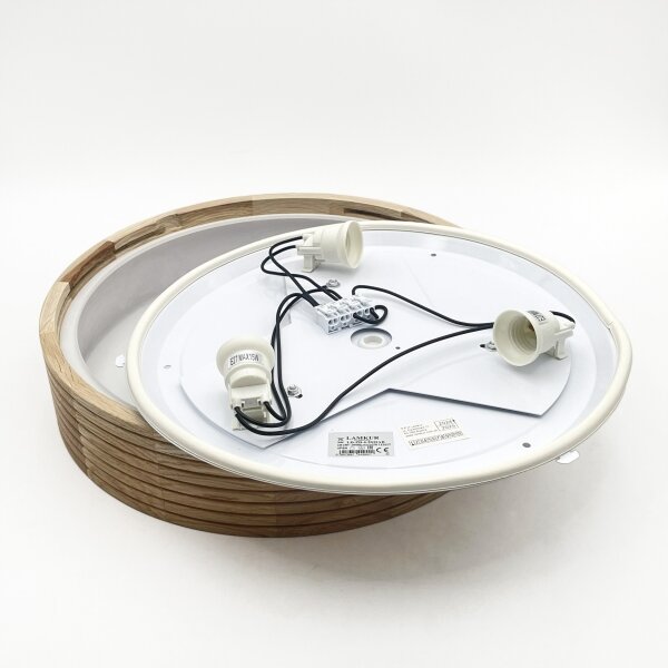 Plafoniera per bagno LINARO 3xE27/15W/230V IP54 rovere, diam. 37 cm