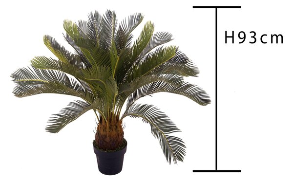 Cycas Artificiale con Vaso Altezza 93 cm Verde