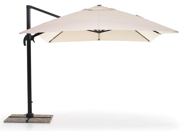 Ombrellone da Giardino Decentrato 3x3m in Alluminio e Poliestere Senso Beige