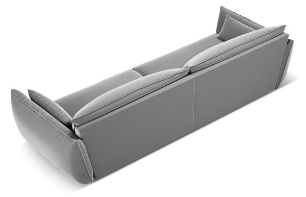 Divano grigio chiaro con rivestimento in velluto 248 cm Vanda – Mazzini Sofas