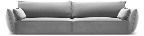 Divano grigio chiaro con rivestimento in velluto 248 cm Vanda – Mazzini Sofas