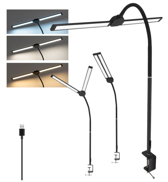 Brilagi - Lampada da tavolo LED dimmerabile USB VARIO LED/14W/5V 3000-6000K nera