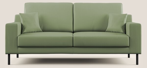 Uranio divano moderno lineare in Ecopelle impermeabile T04 verde